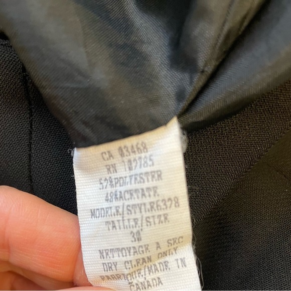 Carriere Black knee length lined side slit work to dinner skirt women’s size XS - Picture 5 of 5